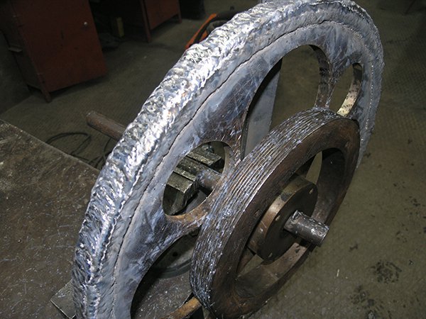 Наплавка колеса из алюминия